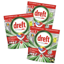 Dreft Platinum+ vaatwascapsules